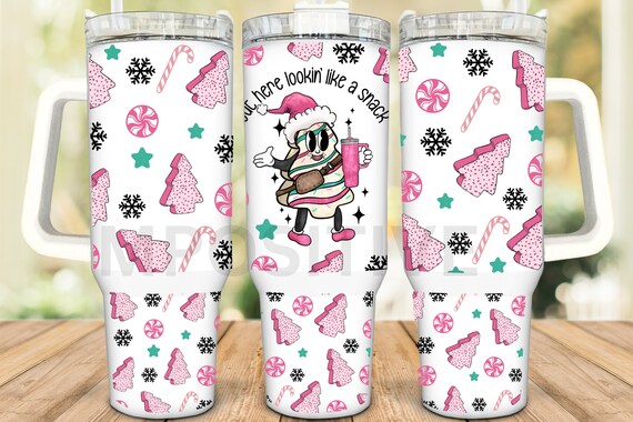 Christmas Tree Cakes 40oz Tumbler Wrap Png, Merry Christmas 2 pieces 40 oz  Tumbler Png, Christmas Tumbler 40oz Png, Sublimation Designs