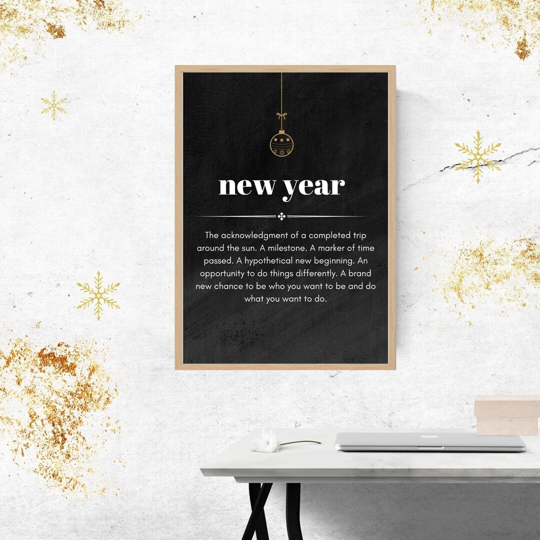 Definition Print, Digital Download, New Year Gift, Gift for Her