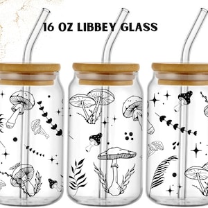 verre peut envelopper svg Champignon verre peut svg champignon svg libbey peut svg verre peut envelopper svg bière peut svg, boho svg, libbey tasse wrap tasse svg