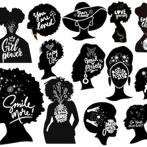 Pacchetto SVG Black Girl Magic SVG Donna nera SVG Boss Lady Svg Black Lives Matter Afro Lady Donna Diva Tshirt, File di taglio Cricut, Silhouette
