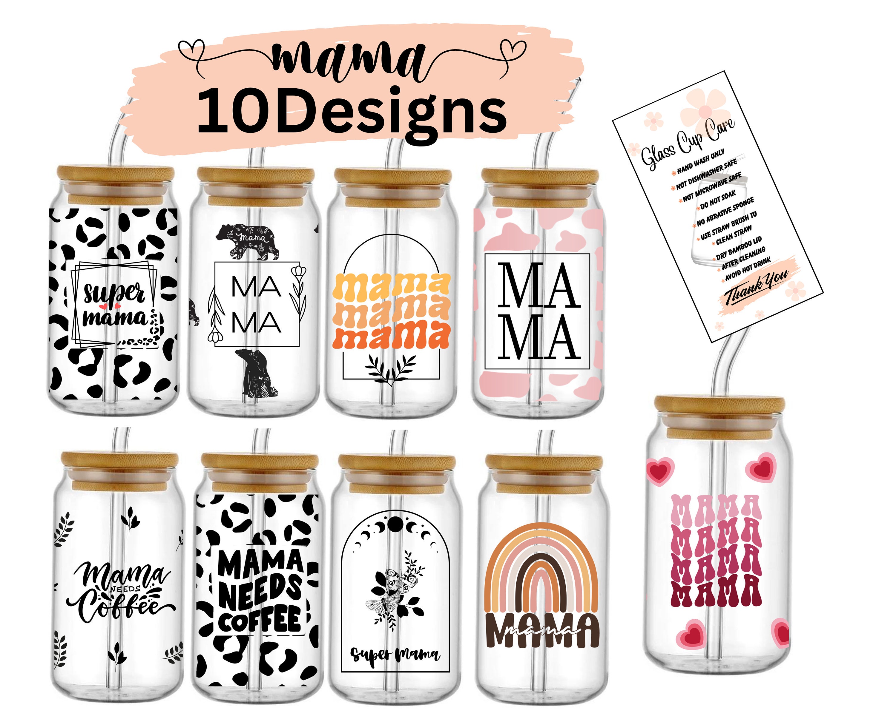 Mama Glass Can Svg Bundle Retro Mama Can Wrap Svg Mama Bear - Etsy Canada