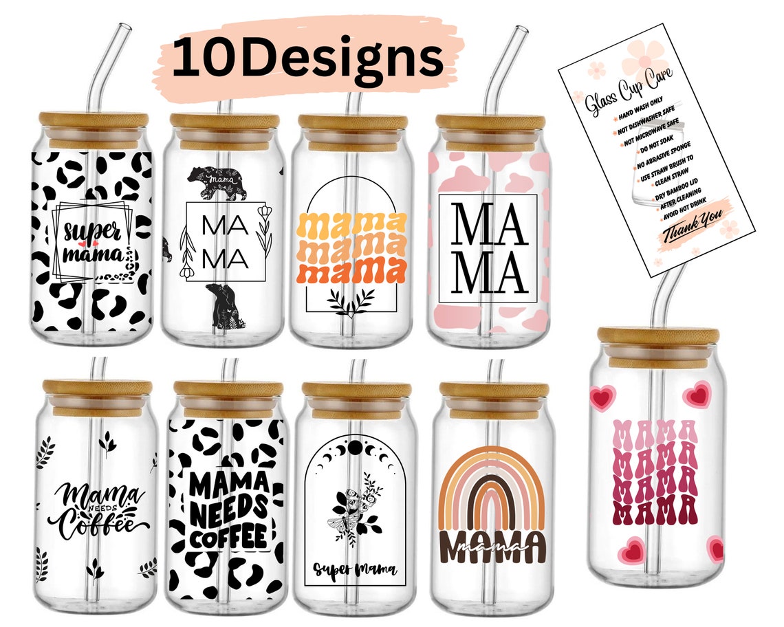 Mama Glass Can Svg Bundle Retro Mama Can Wrap Svg Mama Bear - Etsy Canada