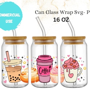 16 oz libbey can Cafecito Y Chisme SVG Libbey Glass Wrap Svg Pan Dulce Concha 16oz Libby Beer Can  svg files for Cricut  coffee cup svg can