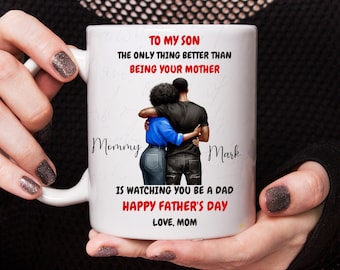 Emballage de tasse personnalisé pour la fête des pères : cadeau de maman (téléchargement numérique)