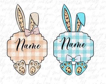Custom Easter Bunny Name PNG: Boy/Girl Easter Design (Digital Download)