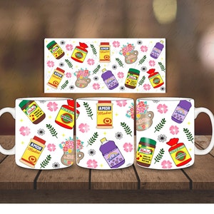Mama Topper Multipack mugs Wrap11oz and 15oz Mug png Happy Mother&#39;s Day,Spanish Mom Gift, Mexican Mothers Day,Madre mug,madre svg