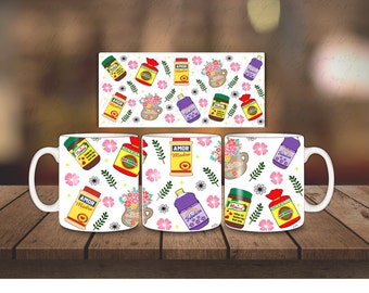 Mama Topper Multipack mugs Wrap11oz and 15oz Mug png Happy Mother's Day,Spanish Mom Gift, Mexican Mothers Day,Madre mug,madre svg