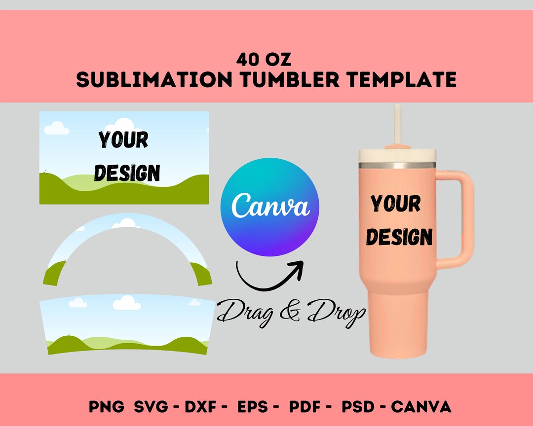 40 Oz Tumbler Template, Tumbler Sublimation Template, 40oz Tumbler Wrap ...