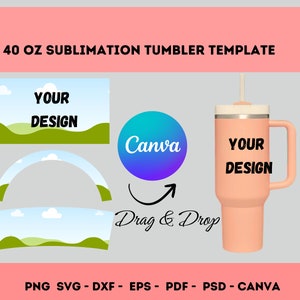 40 Oz Tumbler Template, Tumbler Sublimation Template, 40oz Tumbler Wrap ...