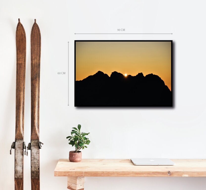 Photographie - Coucher Brasier sur Les Aiguilles Rouges Alpes Françaises