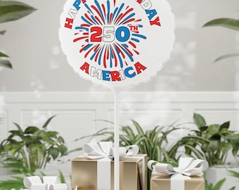250th America fireworks design Balloon | 11" round