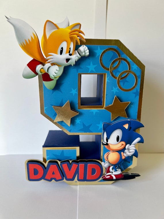 Sonic 3D Number or Letter - Birthday Party Sonic- Sonic Decor Party - Sonic  Birthday - Sonic Party - 3D letter
