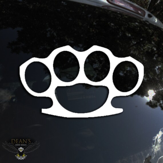 Brass Knuckles VINYL DECAL Car Window Mirror Bumper Laptop Etsy