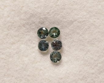 Lote de piedras preciosas sueltas de alejandrita natural: corte verde, 0,66 ct, 3 mm, redondas, cambia de color, A-790