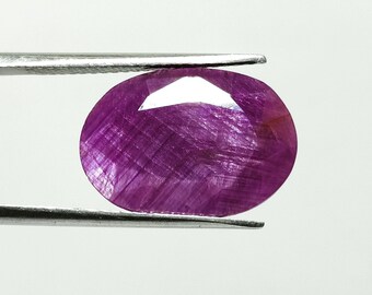 7.30 Ct Natural Ruby Loose Gemstone 12.2X17.2 Oval Red Cut A-175