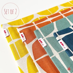 Jogo americano de tecido - Conjunto de 2 | Talheres | Jantar | Acessórios de cozinha | Utensílios de cozinha de tecido | Estilo escandinavo | Primavera 24