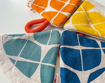 Pie-shaped Fabric Coaster | Set of 2 | Scandinavian Style | Spring 24