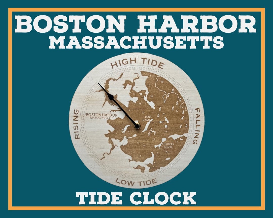 Boston Harbor Tide Clock Custom Hand Made Stained or White Etsy
