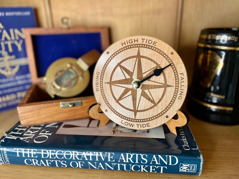 Nautical Star Tide Clock Custom Nautical Desktop Tideclock Etsy
