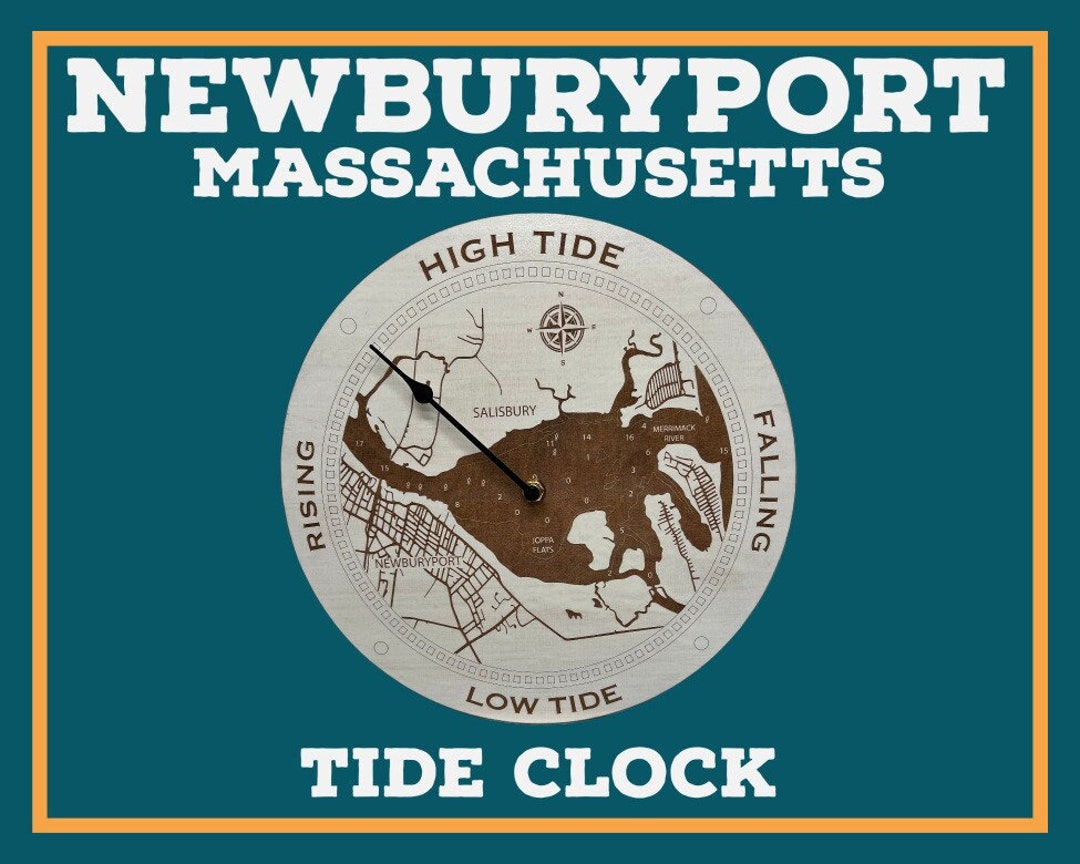 Newburyport Tide Clock, Newburyport & Plum Island, MA Gift for
