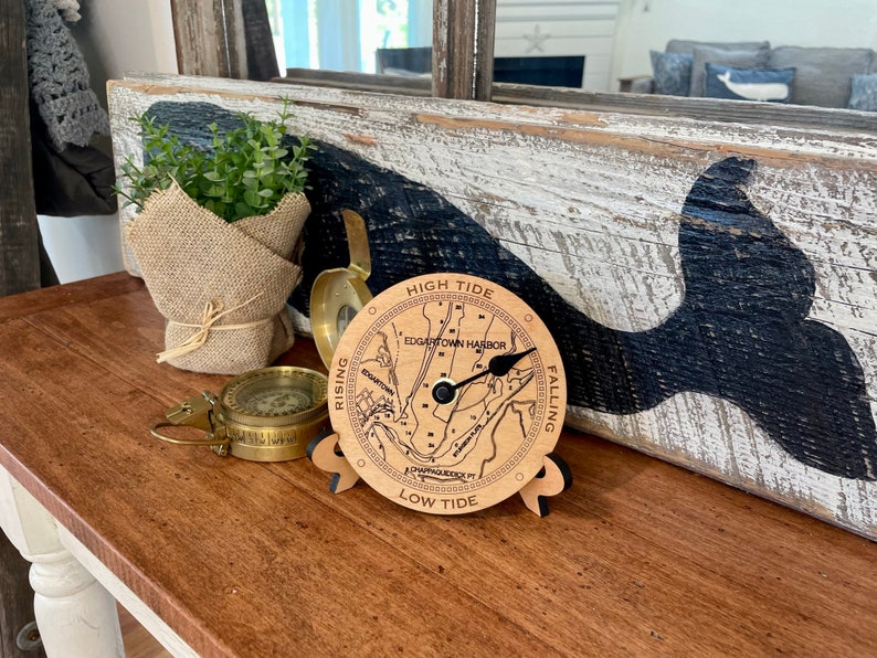 Edgartown, MA, Tide Clock (martha's Vineyard) Custom Hand Made