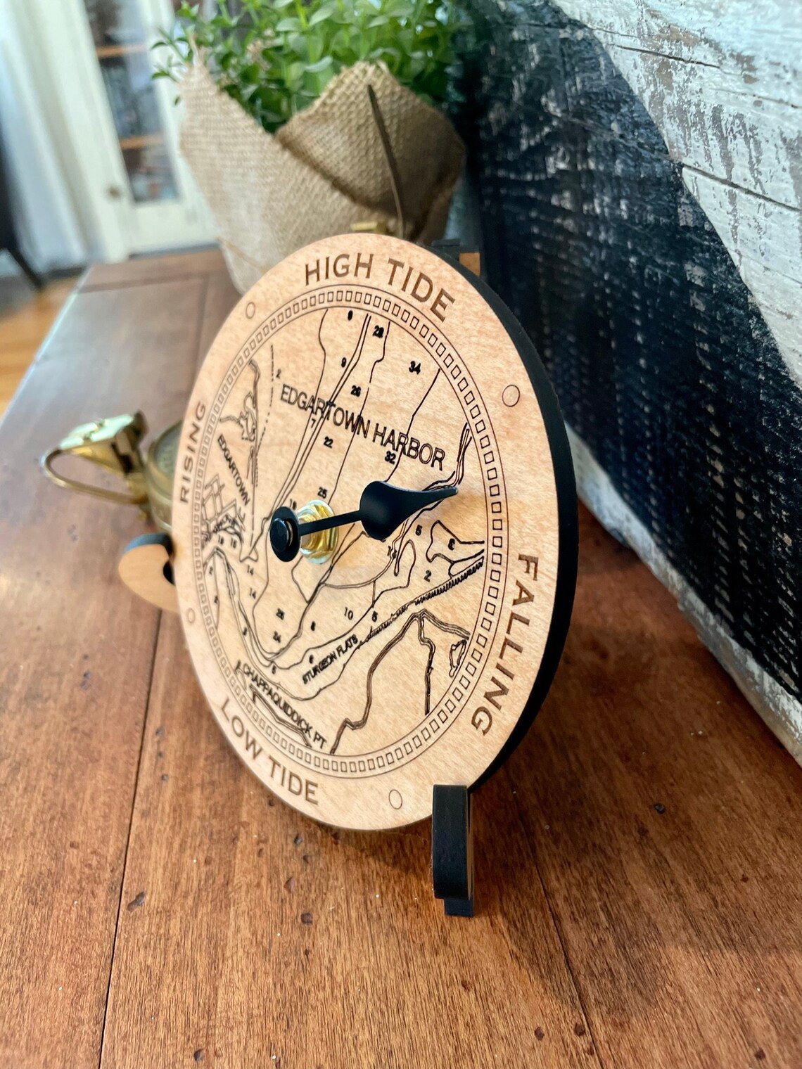 Edgartown MA Tide Clock martha's Vineyard Custom Hand Etsy