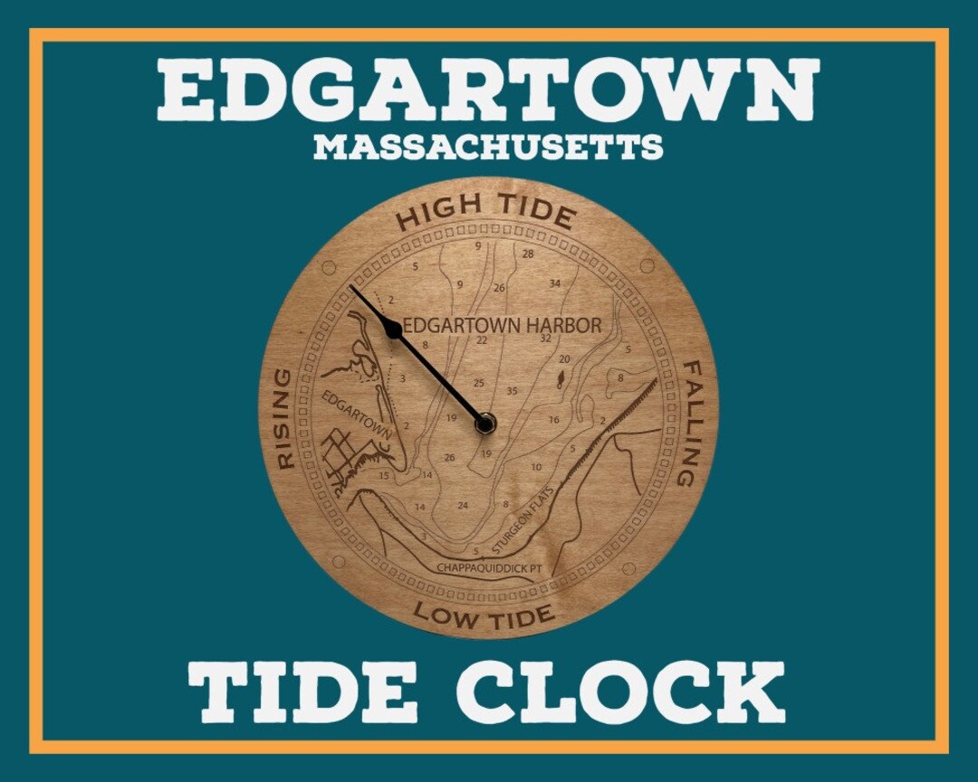 Edgartown, MA, Tide Clock (martha's Vineyard) Custom Hand Made