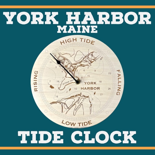 York Beach Tide Clock Etsy