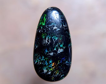 Black matrix boulder opal cabochon 25x13mm A21