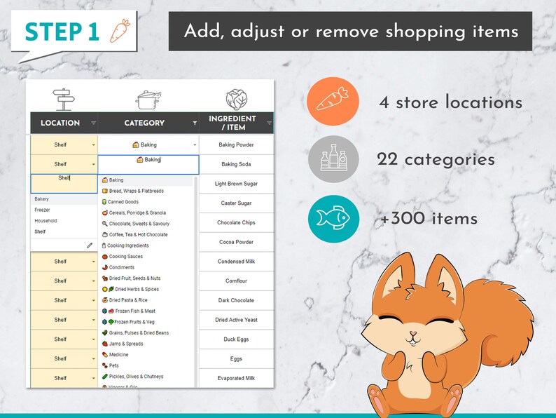 Editable Pantry List Google Sheets Master Pantry List Pantry Checklist