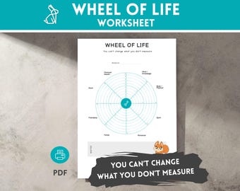 Wheel of Life PDF Worksheet: Self-Assessment Life Balance Tool (Digital Download)