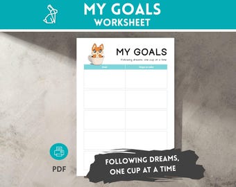 My Goals PDF worksheet | Following Dreams | Goal Planner | Goal Toolkit