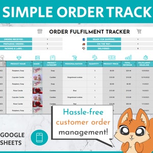 Order Fulfilment Tracker Google Sheets Template for Small Businesses ...