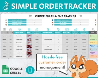 Order Fulfilment Tracker Google Sheets Template For Small Businesses | Order Management | Order Tracking | Small Business | Etsy Seller