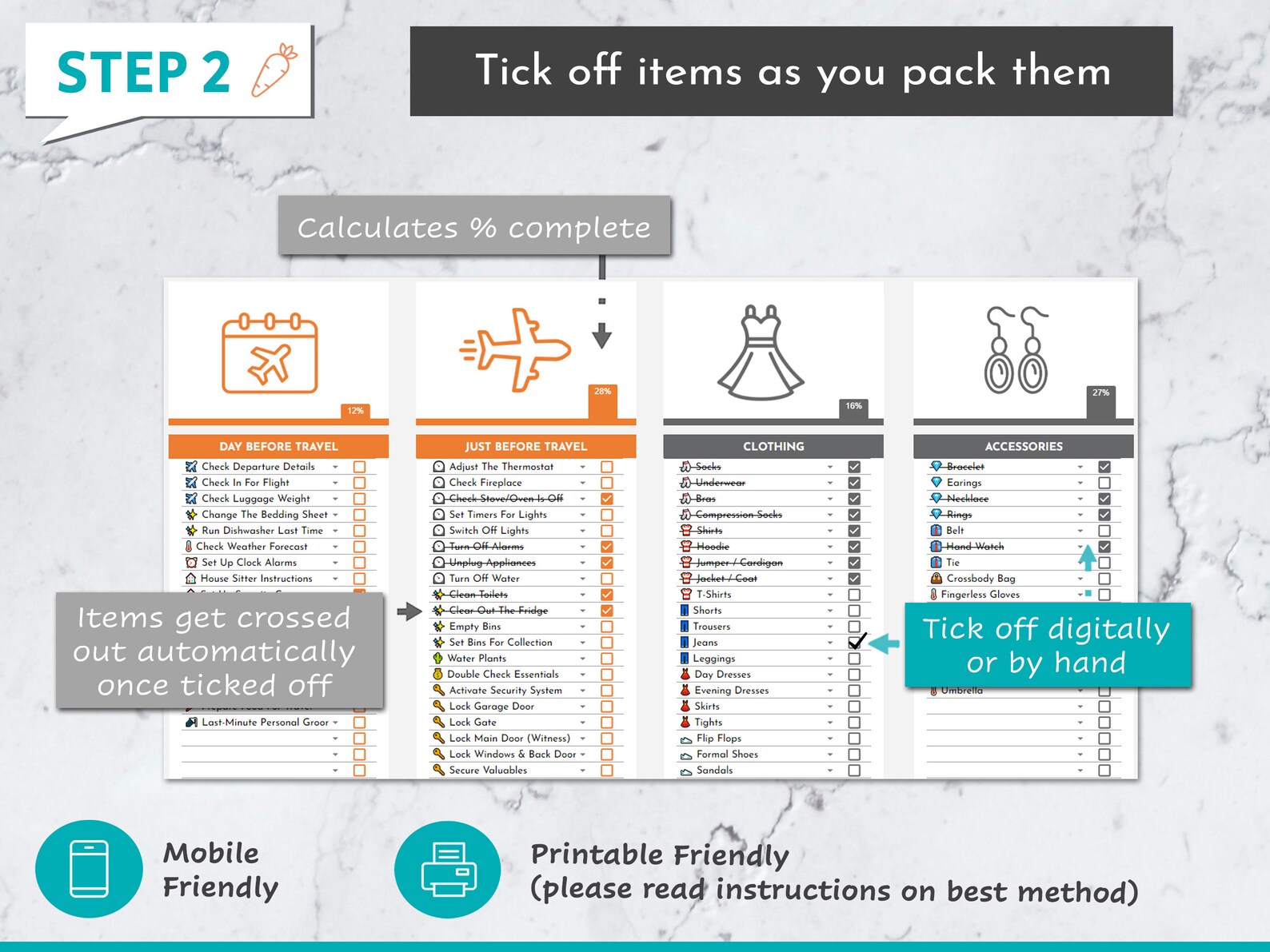 Editable Packing List Google Sheets Template With +390 Items to Pack ...