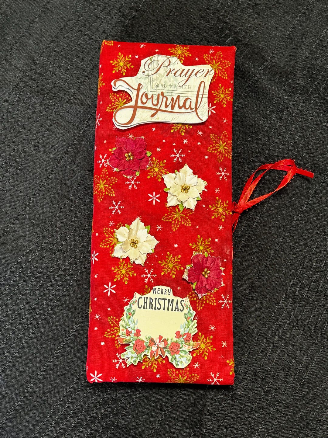 Handmade Tall Red Christmas Prayer Journal for Growing Closer to God ...