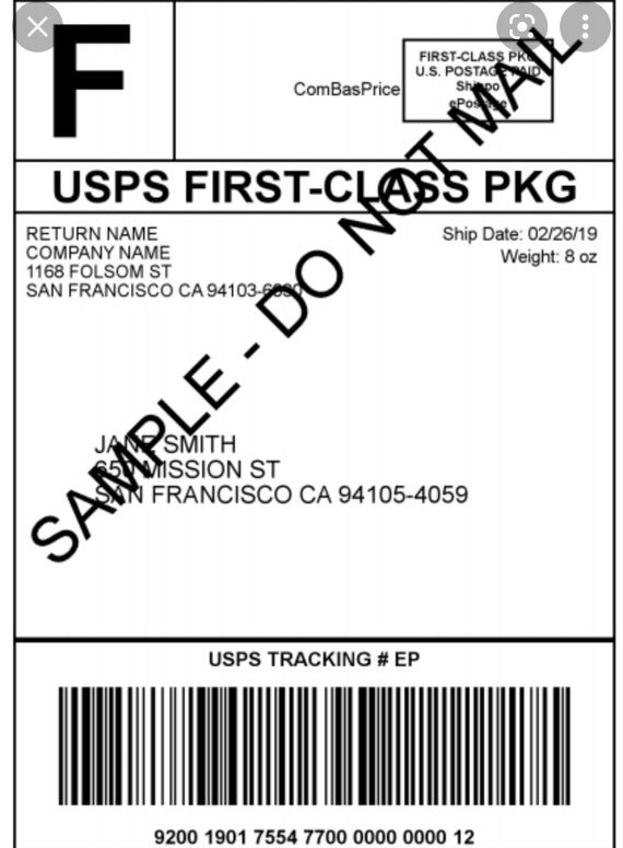 New Shipping Label Etsy