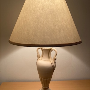 French Bisque Porcelain Classical Urn Form Table Lamp (tested and working)