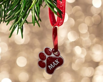Personalised cat/dog/pet Christmas decoration. Handmade
