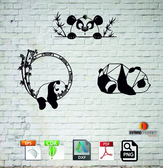 Panda Decor Laser Cut Dxf CNC Cutting CNC Router Digital - Etsy