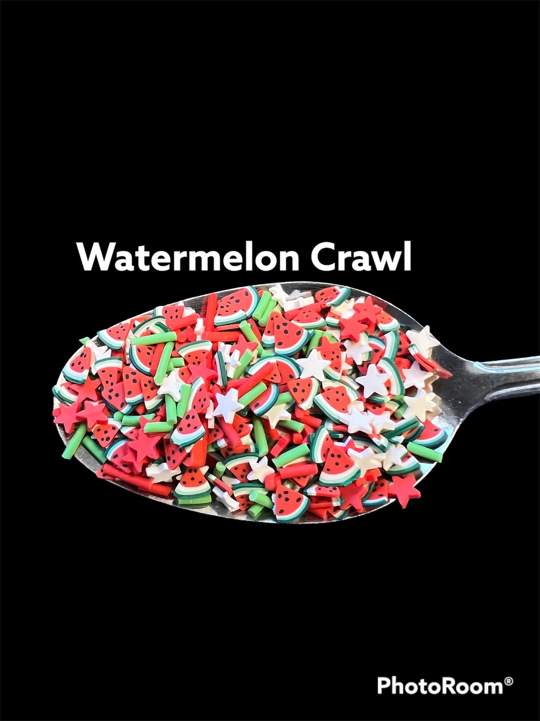 Watermelon Crawl Polymer Clay Slices Fimo Slices Fake Etsy
