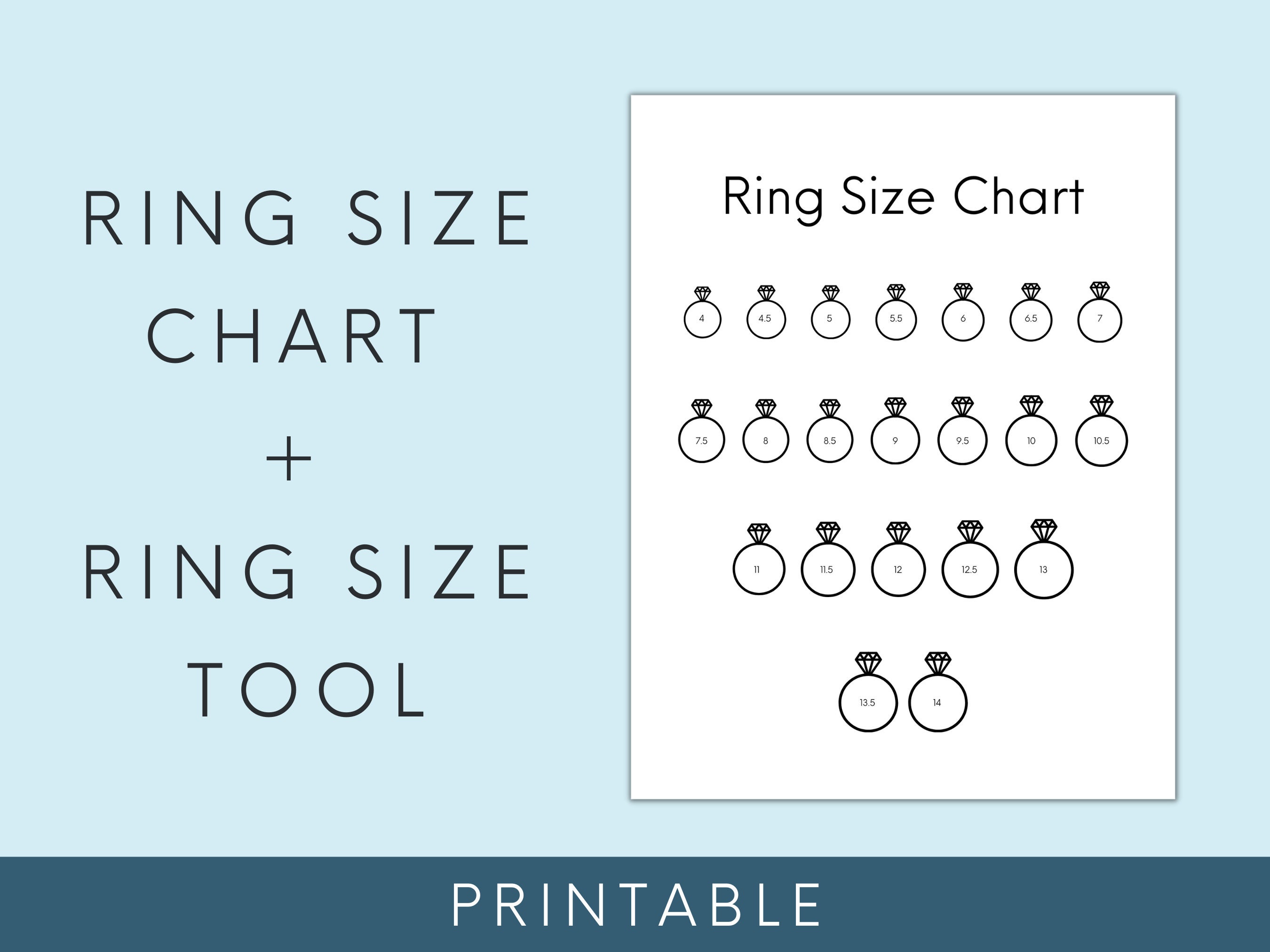 Printable Ring Size Chart Free 