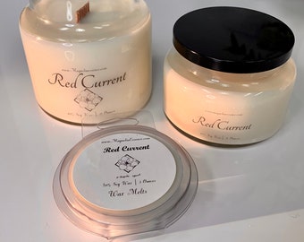 Red Currant , Wood Wick Soy Candle