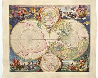 109 Digital Old Maps of the World Artwork Collection Instant Download