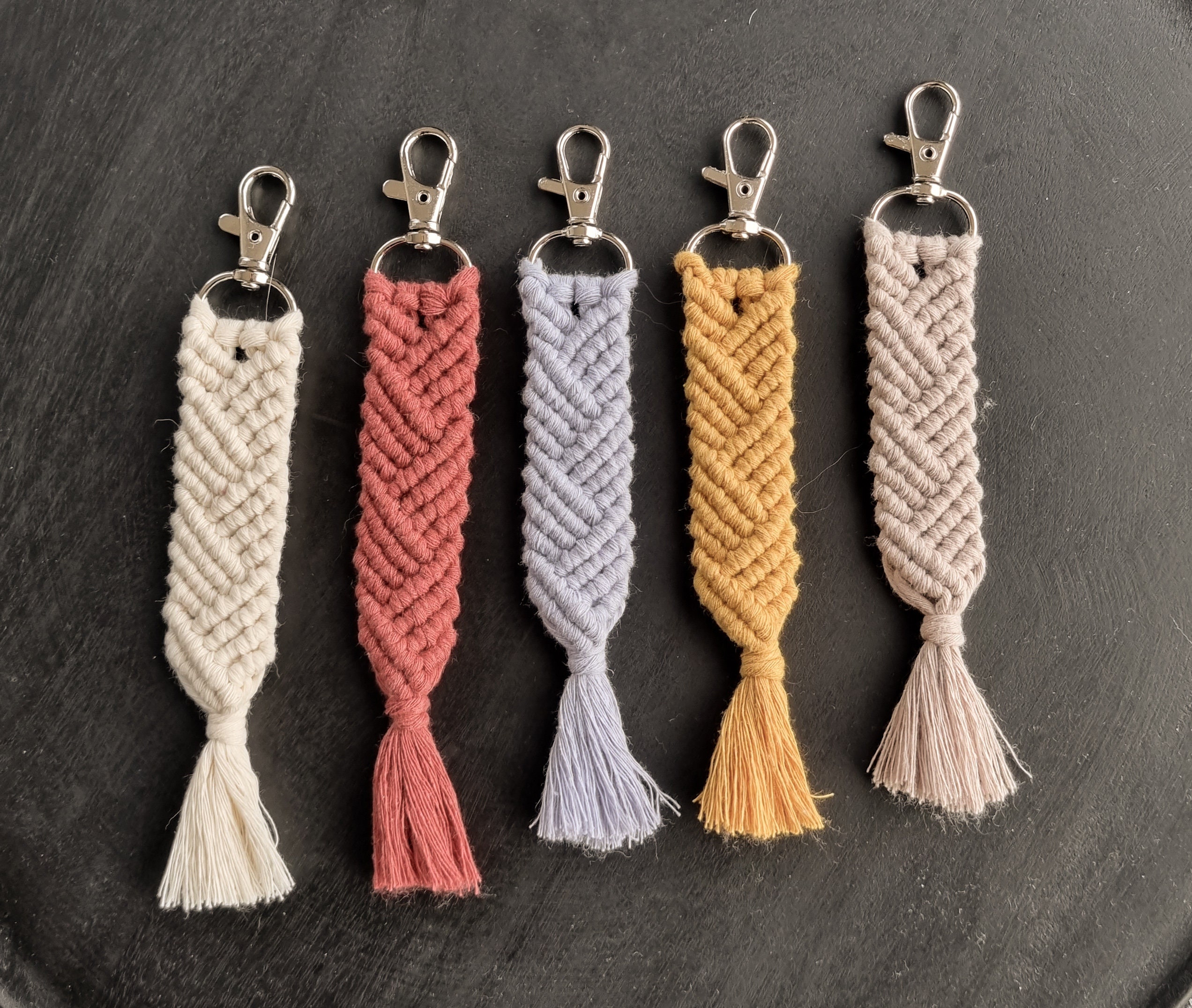 Customizable Handmade Macrame Key Chain Ultimate Gift Idea Pattern B - Etsy
