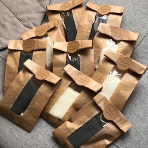 Kraft Package Bundle of 10, Window & Gusseted Insert Bags Gift Wrap / Kraft Packing