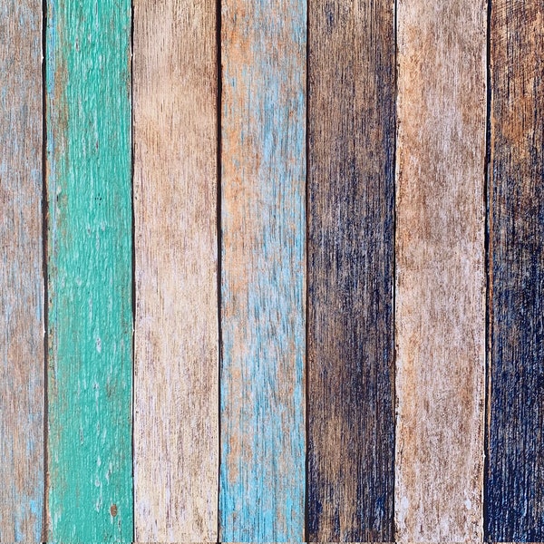 Colourful Wood Photography Backdrop, Vinyl Photo Backdrop, Backdrop Boards for Food and Product Photography