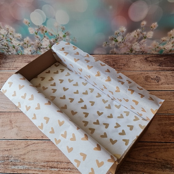 Valentine's Day Tissue Wrapping Paper / Gift Tissue Paper / Hearts Wrapping  Tissue Paper / Packaging Supplies 