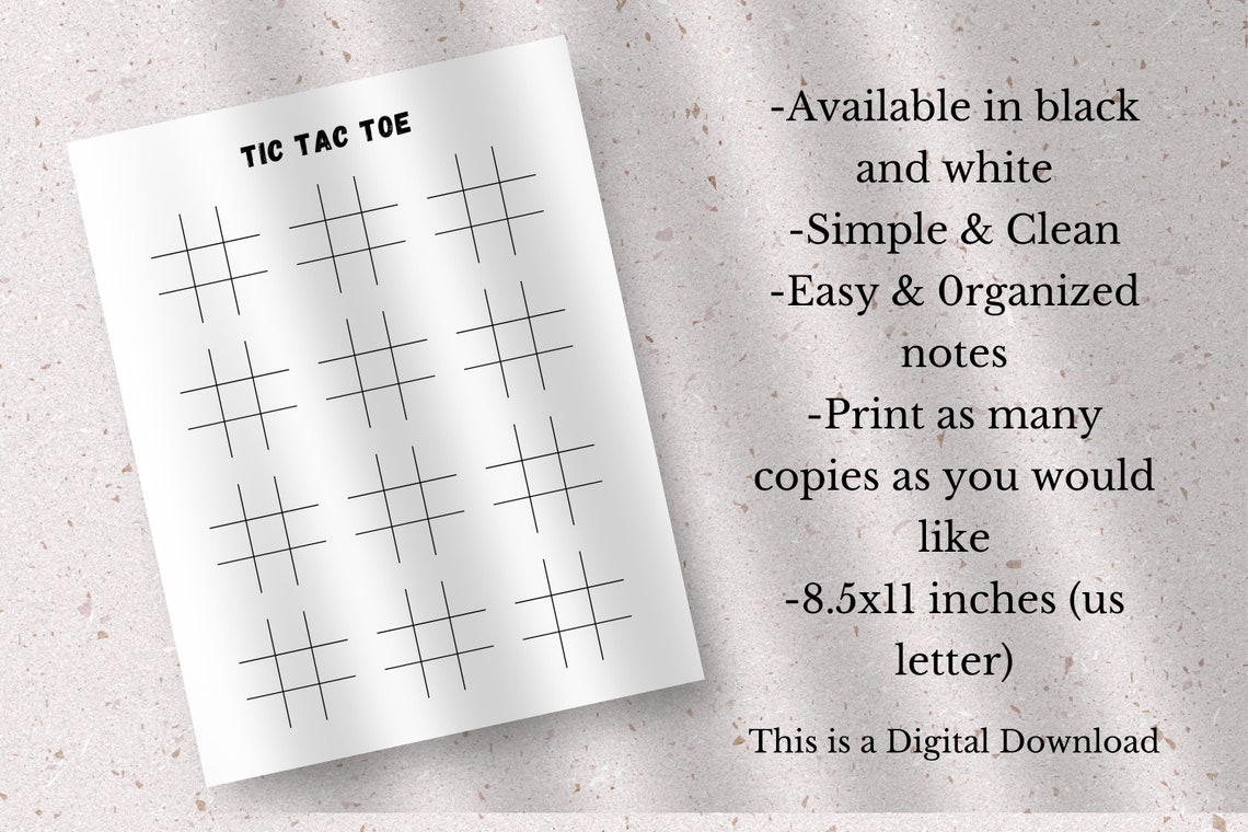 Printable Tic Tac Toe Game Template, Printable Tic Tac Toe Sheet, Tic Printable Tic Tac Toe Game Template, Printable Tic Tac Toe Sheet, Tic