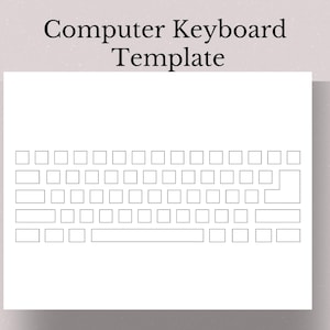 Printable Computer Keyboard Template, Computer Keyboard, Printable Computer Keyboard, Kids Learning, Computer Class